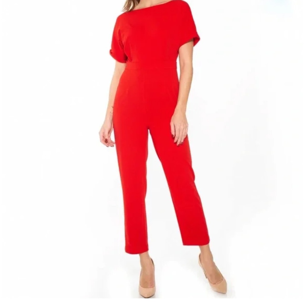 Alexia Admor Vibrant Scarlet Jumpsuit